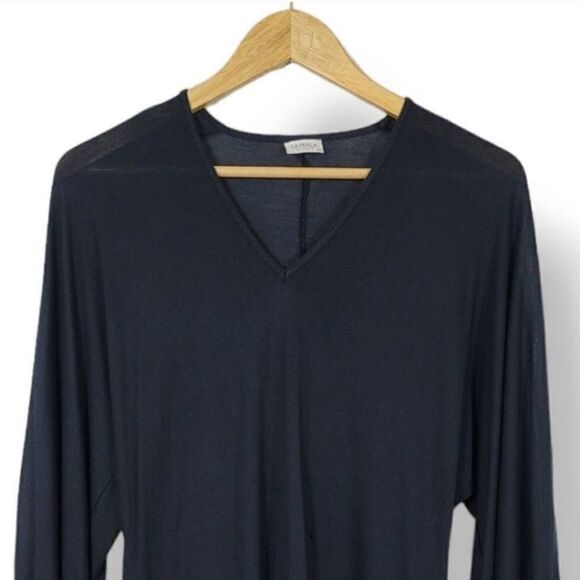 La Perla Studio Modal Jersey Knit Nightgown Sleep Dress in Navy Blue Size 40/Med - Picture 3 of 13